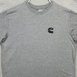 Cummins Men T-Shirt 3XL Light Gray Short Sleeve Tee Crewneck Casual Comfort Logo